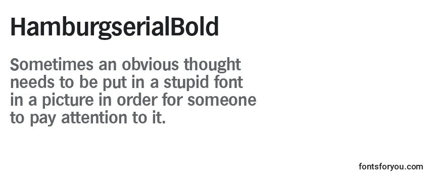 Review of the HamburgserialBold Font