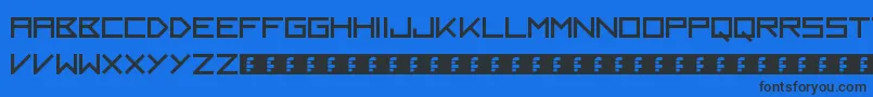 Kayak Font – Black Fonts on Blue Background