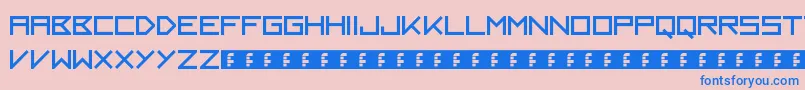 Kayak Font – Blue Fonts on Pink Background