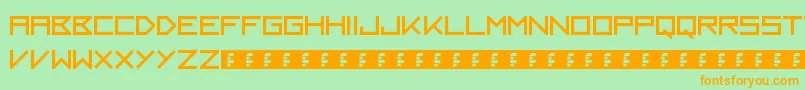 Kayak Font – Orange Fonts on Green Background