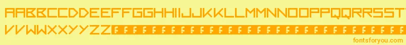 Kayak Font – Orange Fonts on Yellow Background