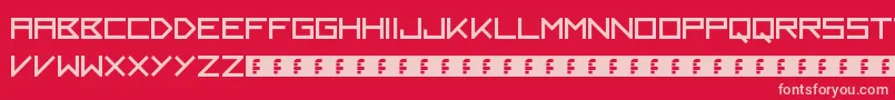 Kayak Font – Pink Fonts on Red Background