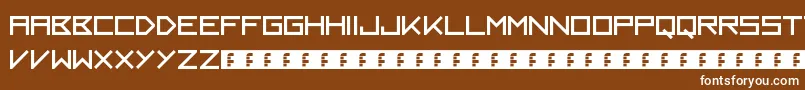 フォントKayak – 茶色の背景に白い文字