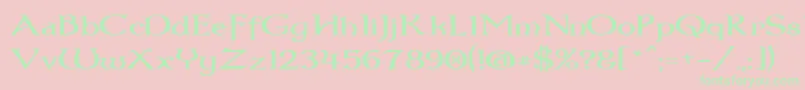 Dumbledor3Wide Font – Green Fonts on Pink Background