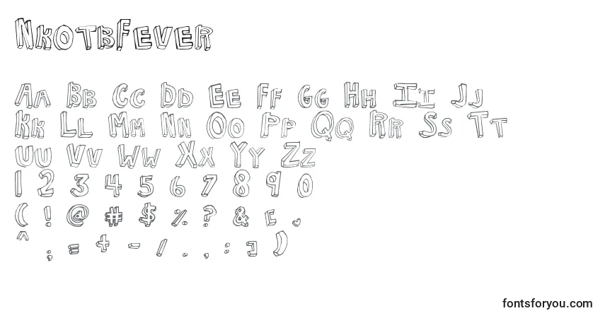 A fonte NkotbFever – alfabeto, números, caracteres especiais