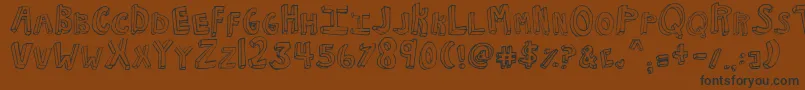 NkotbFever Font – Black Fonts on Brown Background