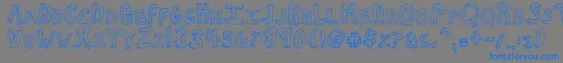 NkotbFever Font – Blue Fonts on Gray Background