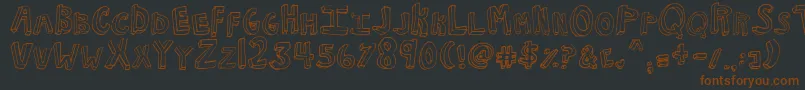 NkotbFever Font – Brown Fonts on Black Background