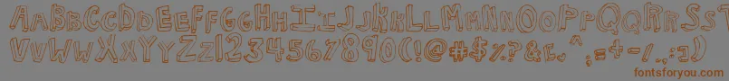 NkotbFever Font – Brown Fonts on Gray Background