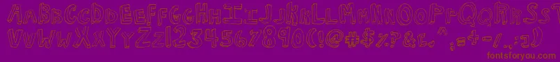 NkotbFever Font – Brown Fonts on Purple Background