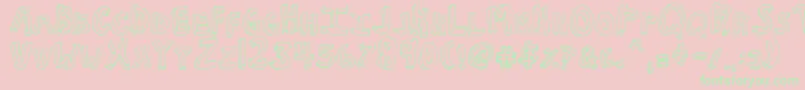 NkotbFever Font – Green Fonts on Pink Background