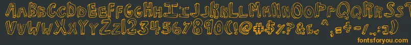 NkotbFever Font – Orange Fonts on Black Background