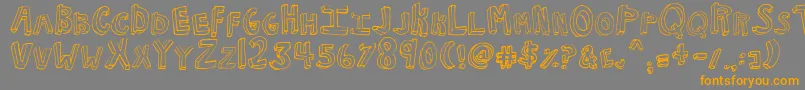 NkotbFever Font – Orange Fonts on Gray Background