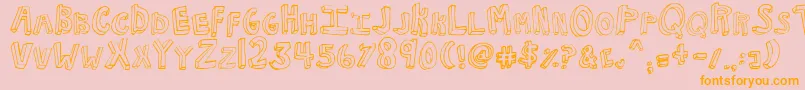 NkotbFever Font – Orange Fonts on Pink Background