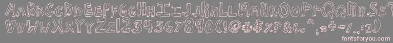 NkotbFever Font – Pink Fonts on Gray Background