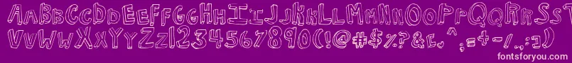 NkotbFever Font – Pink Fonts on Purple Background