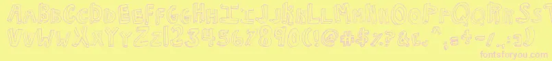 NkotbFever Font – Pink Fonts on Yellow Background