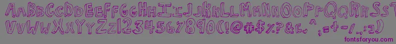 NkotbFever Font – Purple Fonts on Gray Background