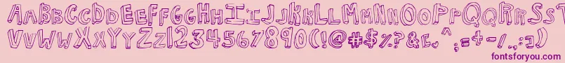 NkotbFever Font – Purple Fonts on Pink Background