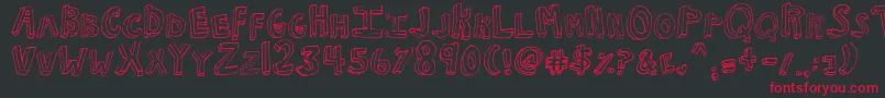 NkotbFever Font – Red Fonts on Black Background