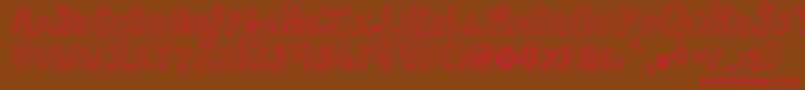 NkotbFever Font – Red Fonts on Brown Background