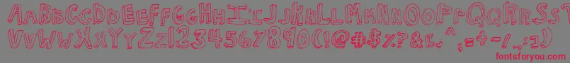 NkotbFever Font – Red Fonts on Gray Background