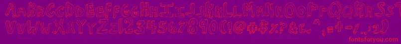 NkotbFever Font – Red Fonts on Purple Background