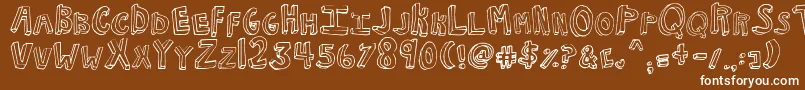 NkotbFever Font – White Fonts on Brown Background