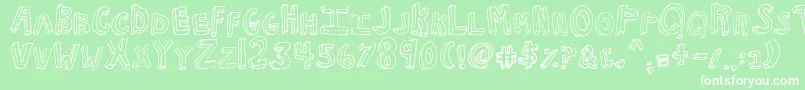 NkotbFever Font – White Fonts on Green Background