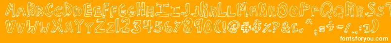 NkotbFever Font – White Fonts on Orange Background