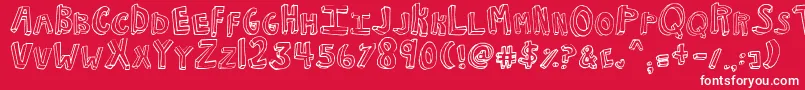 NkotbFever Font – White Fonts on Red Background