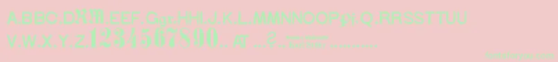 StГ¶hrNumbers Font – Green Fonts on Pink Background