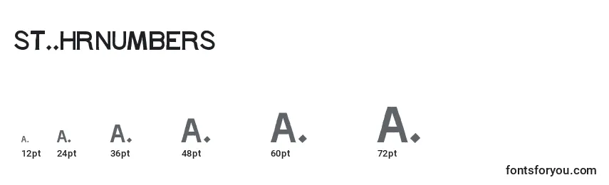 StГ¶hrNumbers Font Sizes