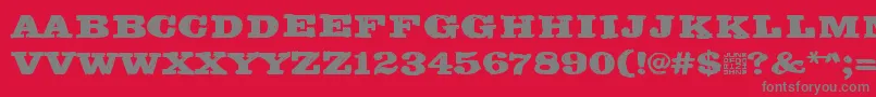 Bilbao Font – Gray Fonts on Red Background