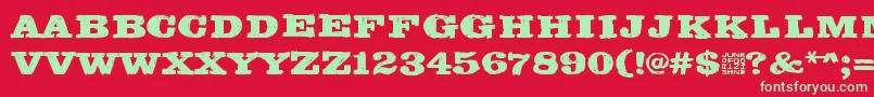 Bilbao Font – Green Fonts on Red Background