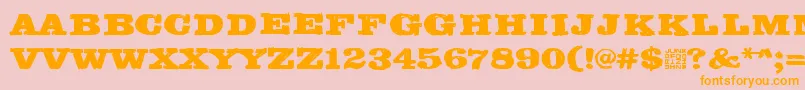 Bilbao Font – Orange Fonts on Pink Background