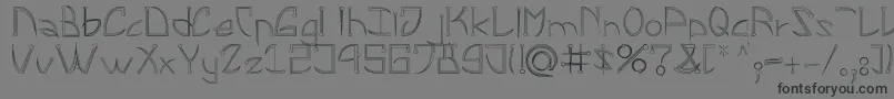 LeonardPirceng-Schriftart – Schwarze Schriften auf grauem Hintergrund