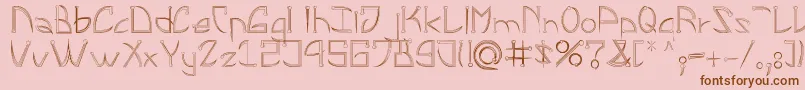 LeonardPirceng Font – Brown Fonts on Pink Background