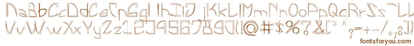 Шрифт LeonardPirceng – коричневые шрифты на белом фоне