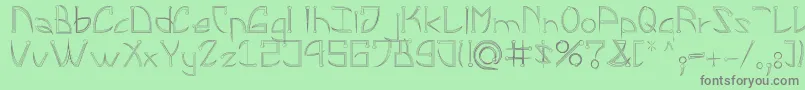 LeonardPirceng Font – Gray Fonts on Green Background