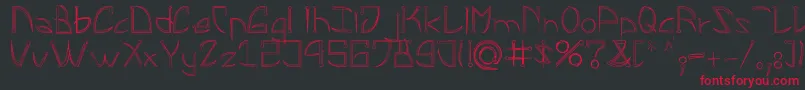 LeonardPirceng Font – Red Fonts on Black Background