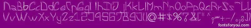 LeonardPirceng Font – White Fonts on Purple Background