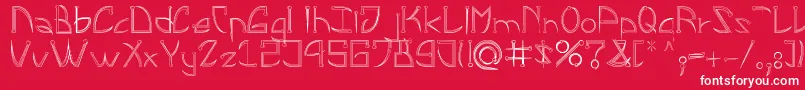 LeonardPirceng Font – White Fonts on Red Background