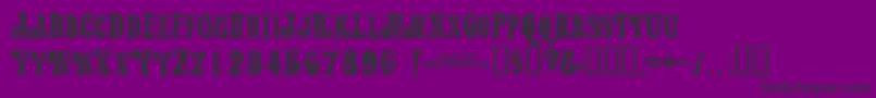 Auction Font – Black Fonts on Purple Background