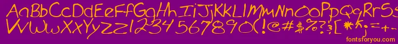 MarkoRegular Font – Orange Fonts on Purple Background