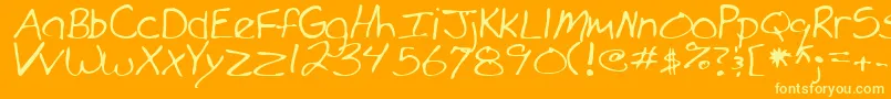 MarkoRegular Font – Yellow Fonts on Orange Background