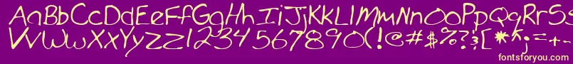 MarkoRegular Font – Yellow Fonts on Purple Background