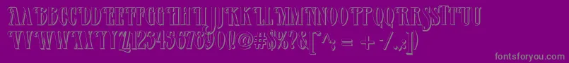 Verve Shadow Font – Gray Fonts on Purple Background