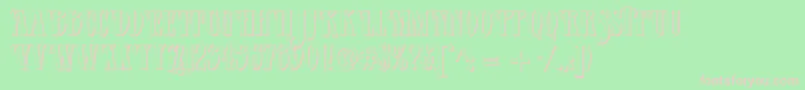 Verve Shadow Font – Pink Fonts on Green Background