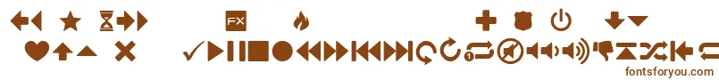 Шрифт GuifxV2Transports – коричневые шрифты на белом фоне